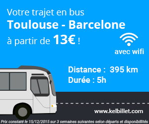 Toulouse Barcelone en bus
