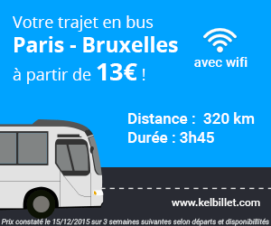 Paris Bruxelles en bus