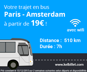 Paris Amsterdam en bus