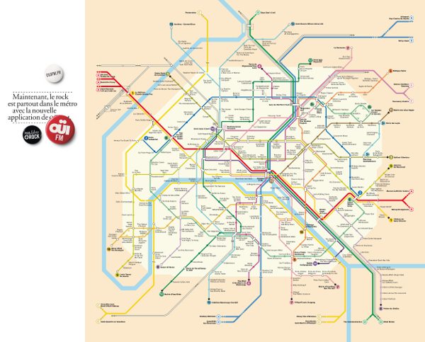 Plan du métro version Rock