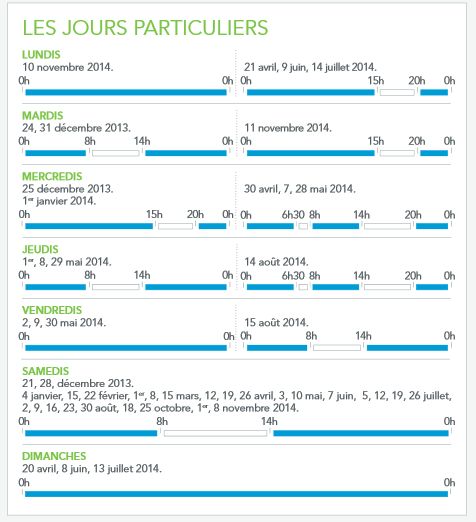 Jour particulier Calendrier Voyageur 2014