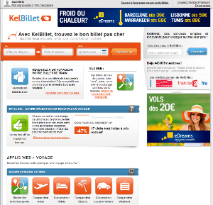 Accueil de la nouvelle version de KelBillet