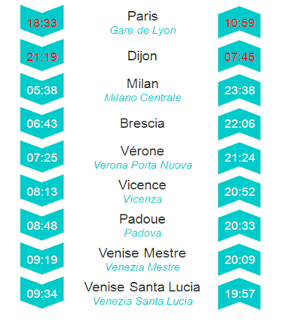 Horaires Thello du 6 et 17 mai 2012