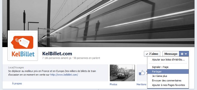 Partagez la page Facebook de KelBillet.com avec vos amis