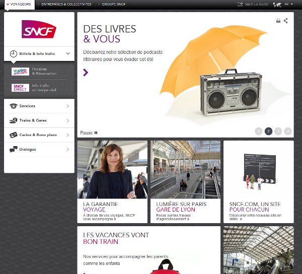 Nouveau site de la SNCF