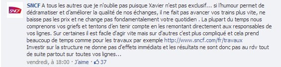 La compagnie férroviaire répondu aux autres passagers