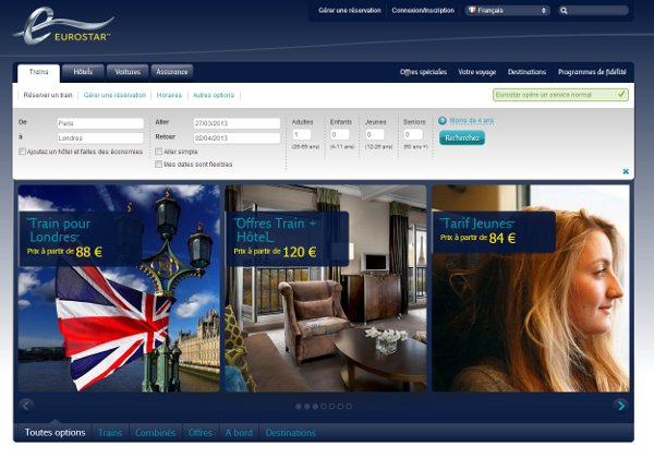 Nouveau site Eurostar