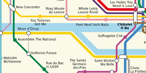 Plan du métro version rock