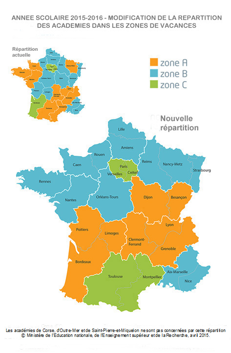 Nouvelles répartitions des zones scolaires