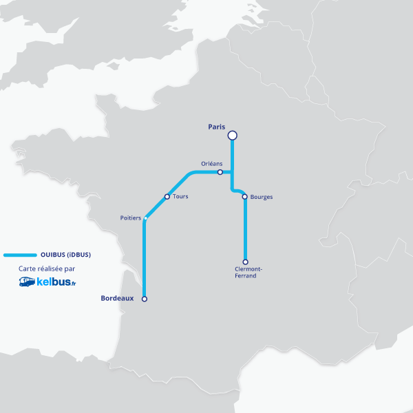 Nouvelles lignes OUIBUS (ex iDBUS) au départ du centre