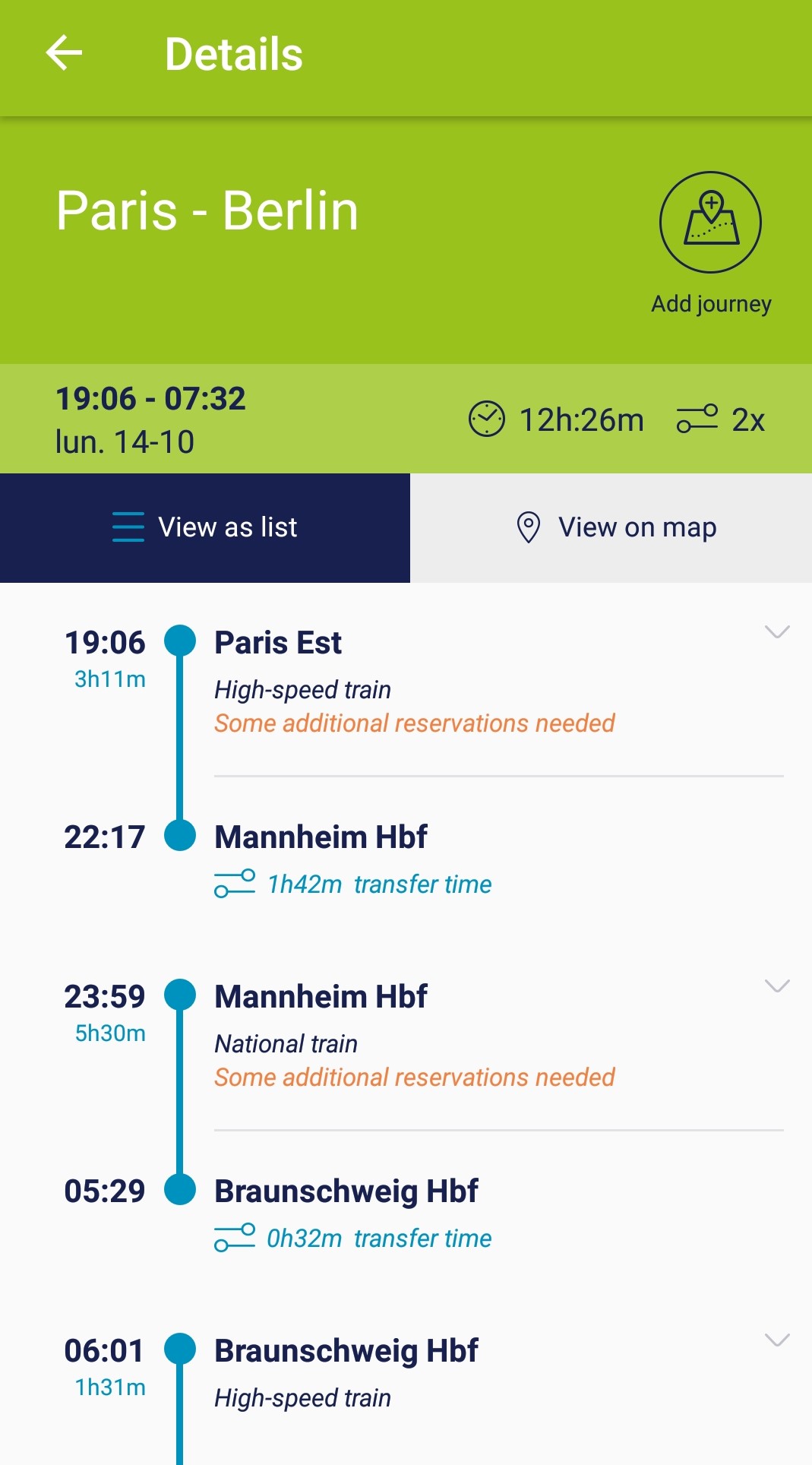 Rail Planner téléchargez l’application Interrail pour votre voyage en