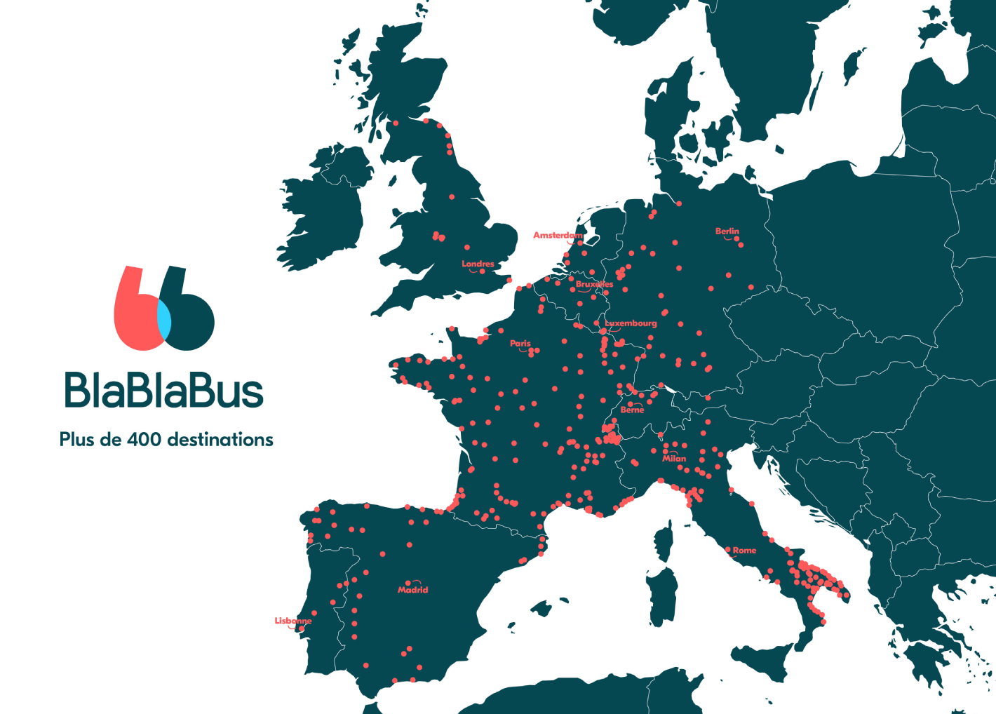 Destinations et lignes BlaBlaCar Bus