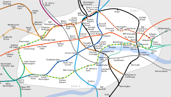 Plan métro Londres